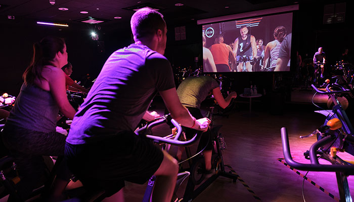 An image of people in a virtual spin studio