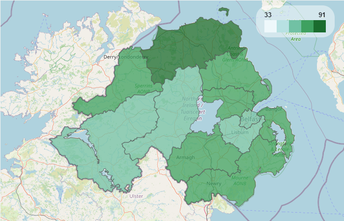 Programme for Government Wellbeing Dashboard Map